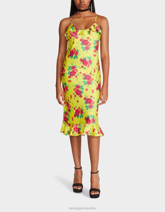 nők Betsey Johnson festett rózsaszín midi ruha mész ruházat VFJ6S284