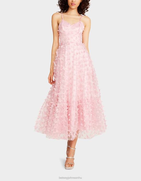 nők Betsey Johnson gyönyörű pillangós maxi ruha rózsaszín ruházat VFJ6S268