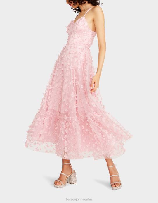 nők Betsey Johnson gyönyörű pillangós maxi ruha rózsaszín ruházat VFJ6S268