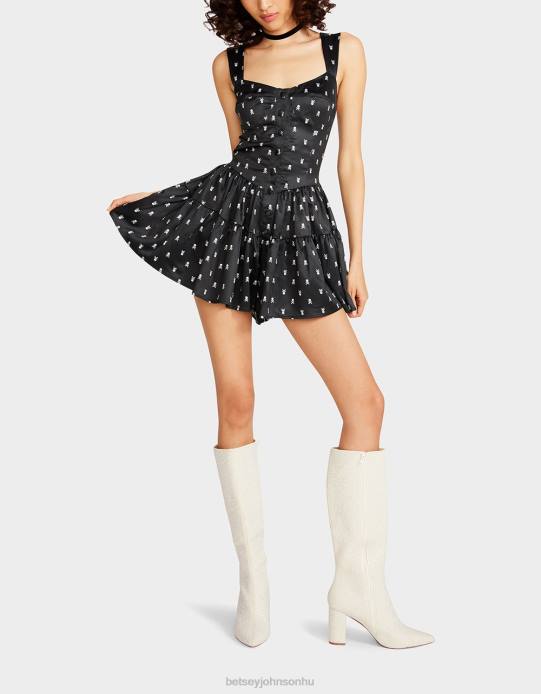 nők Betsey Johnson koponyás romboló fekete ruházat VFJ6S277