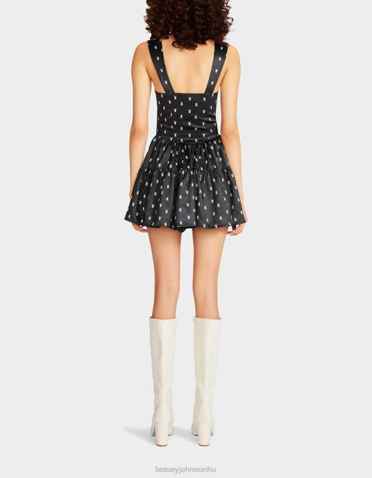 nők Betsey Johnson koponyás romboló fekete ruházat VFJ6S277