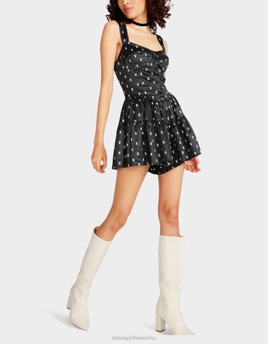nők Betsey Johnson koponyás romboló fekete ruházat VFJ6S277
