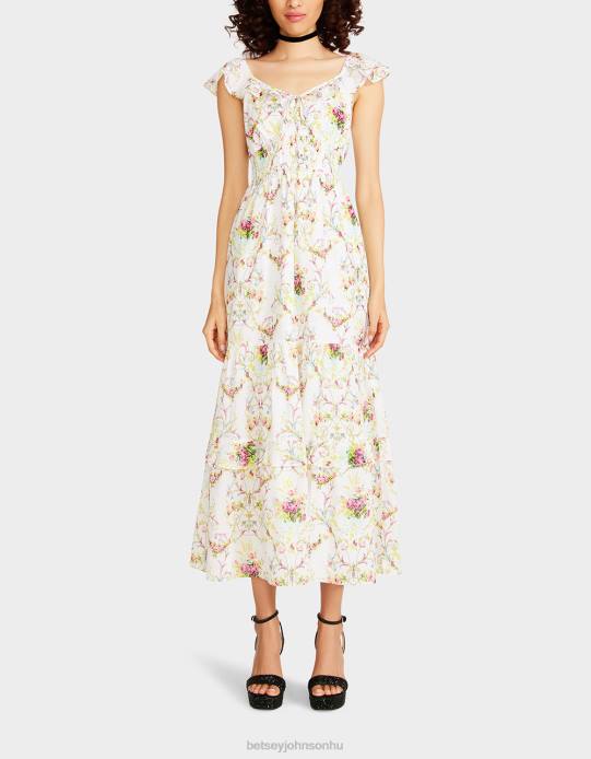nők Betsey Johnson vine and dine maxi ruha fehér ruházat VFJ6S280