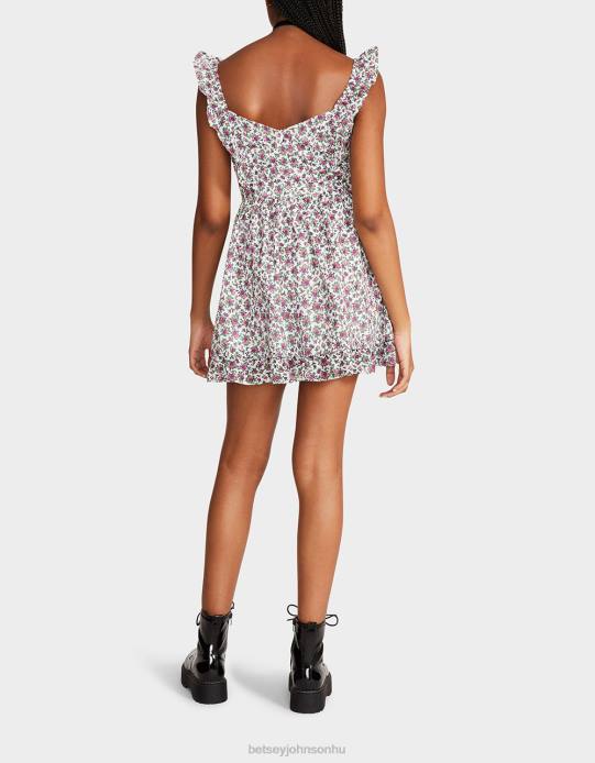 nők Betsey Johnson vintage ditsy virágos mini ruha fehér több ruházat VFJ6S300