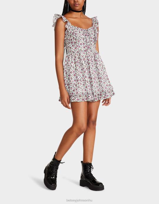 nők Betsey Johnson vintage ditsy virágos mini ruha fehér több ruházat VFJ6S300